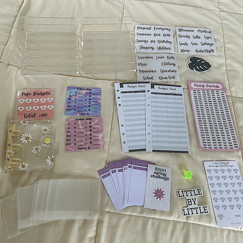 Cash Stuffing Savings Challenge Kit | Cash Budgeting|Cash Envelopes | Cash Trays